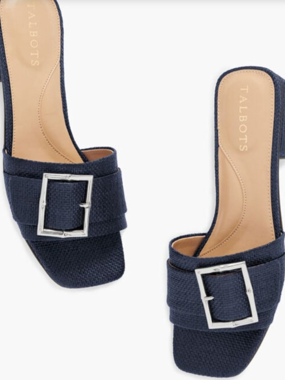 Talbots Raffia Slide with Buckle - 7M